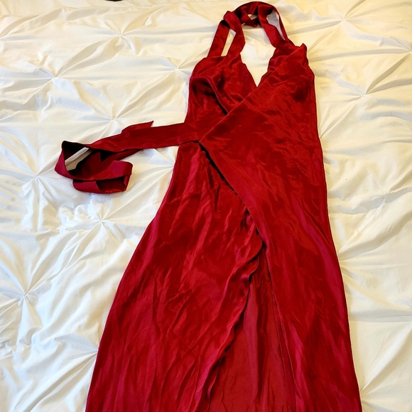 Michelle Mason silk dress size 8 color red - Picture 4 of 9